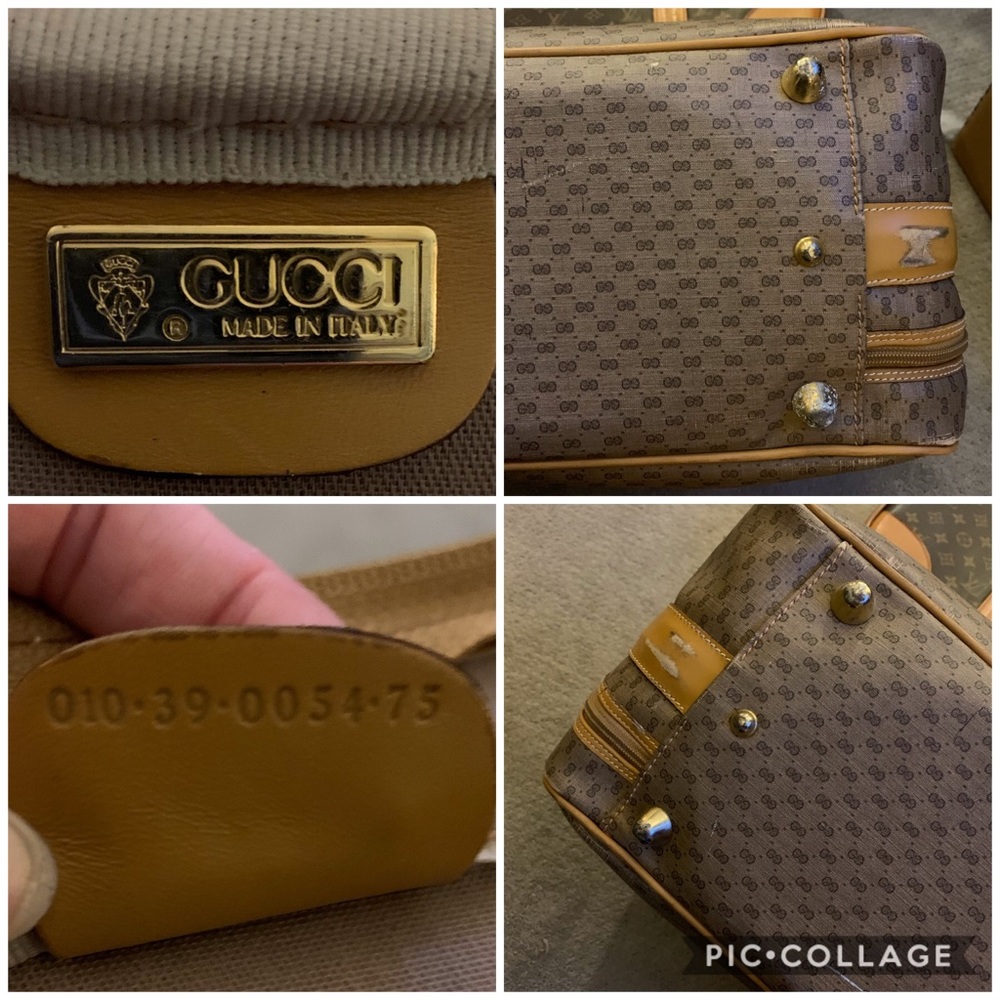 Vintage Gucci tan micro GG canvas zipper suitcase - Picture 5 of 8
